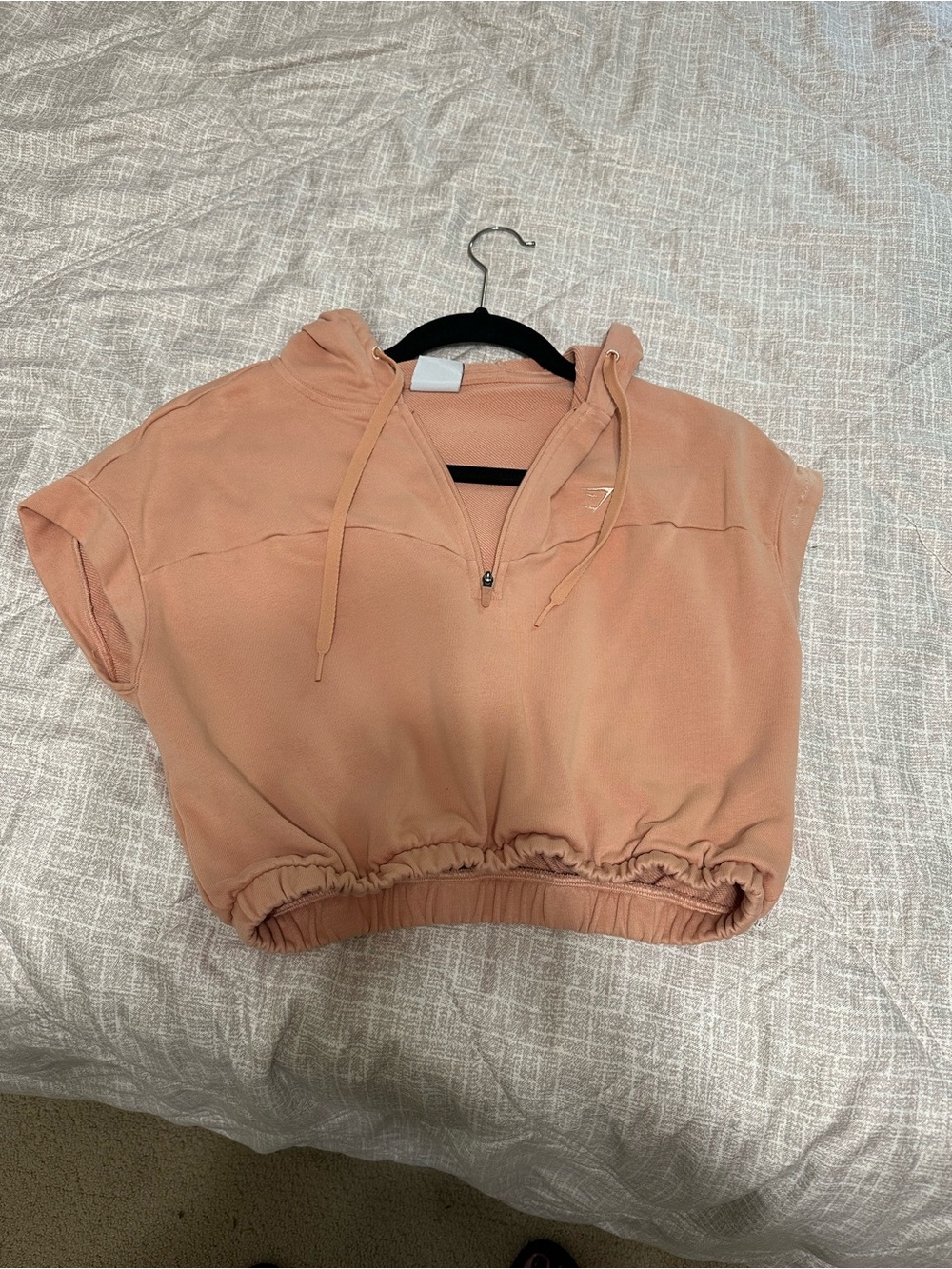 Gymshark Peach Cropped Hoodie Top